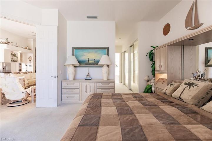 Hall of closets leads to the bathrooms.  A walk-in, two standard, and a linen closet.