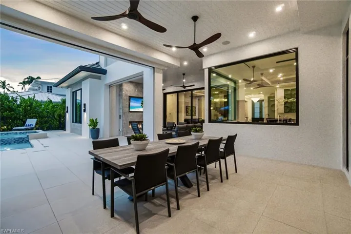 Outdoor dining area