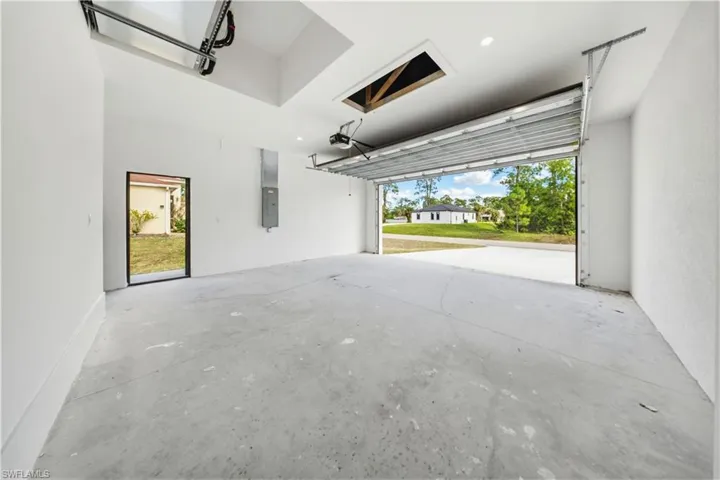 Garage with electric panel