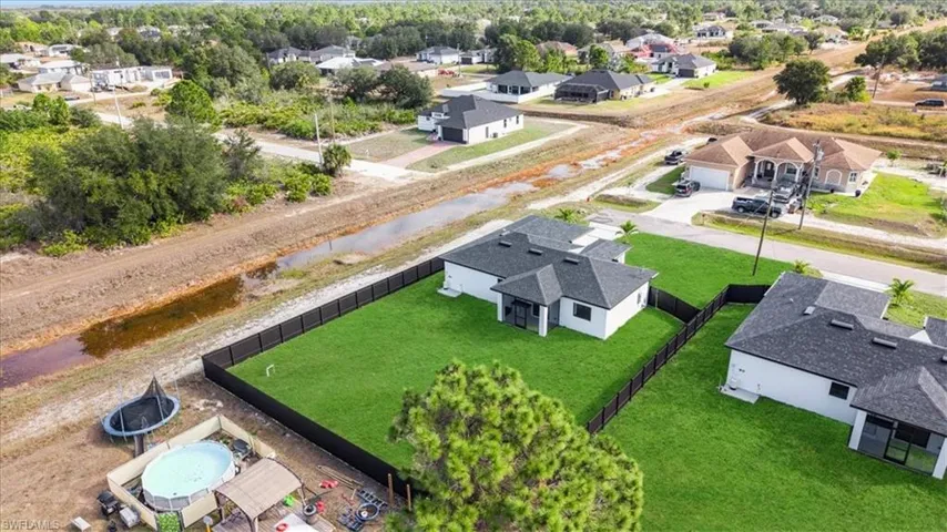Aerial view of residential area