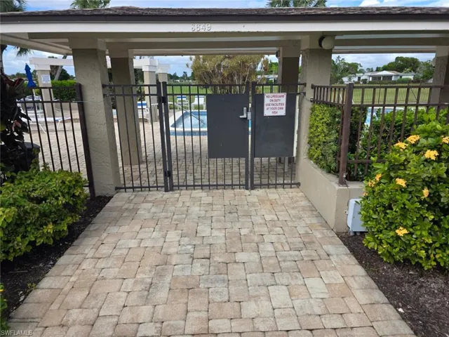 Gate with a patio
