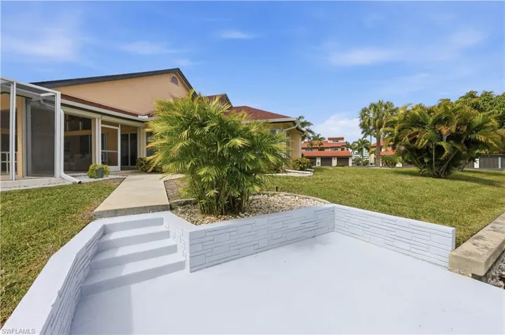 View from the dock to the back of the house