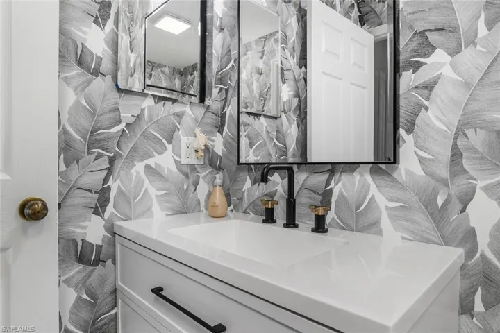 Bathroom featuring vanity