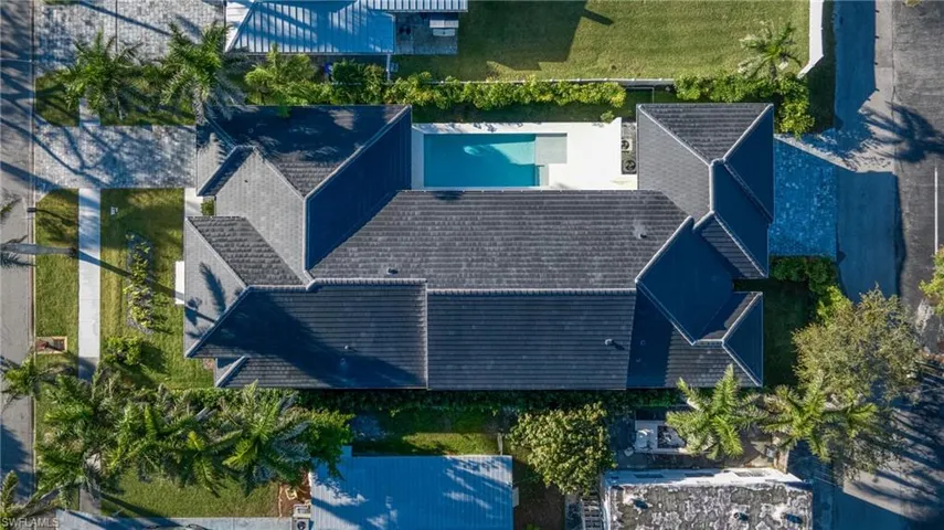 Birds eye view of property