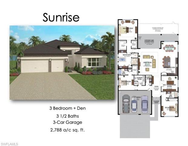 Sunrise floor plan - Photo is builder's rendering, not actual home.
