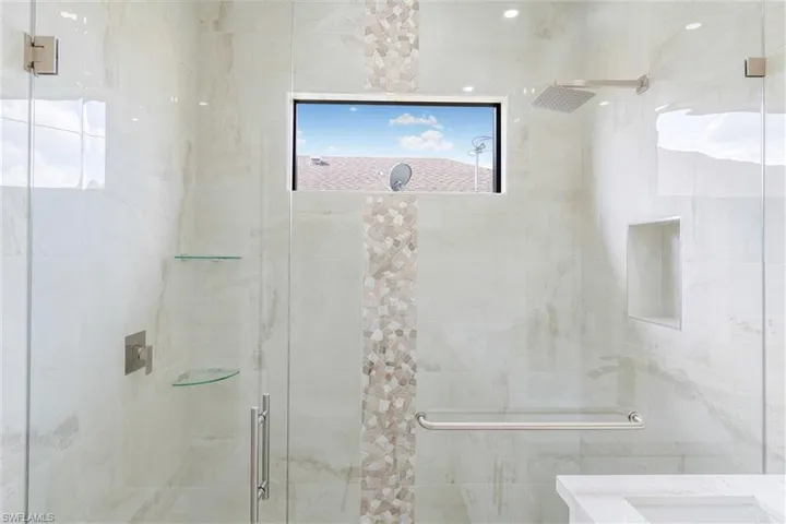Bathroom with walk in shower