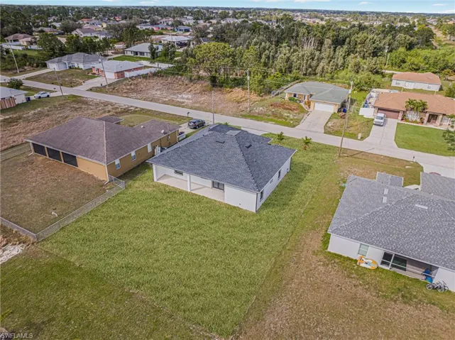 Birds eye view of property