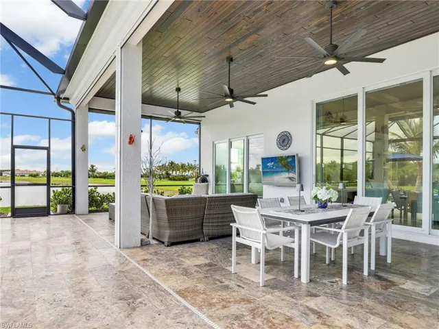 Covered Lanai w/ Wood Ceiling & Fans