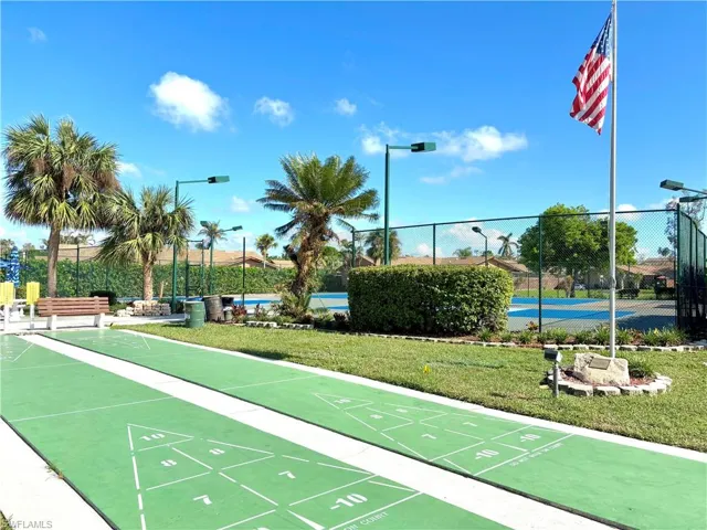 View of community with shuffleboard
