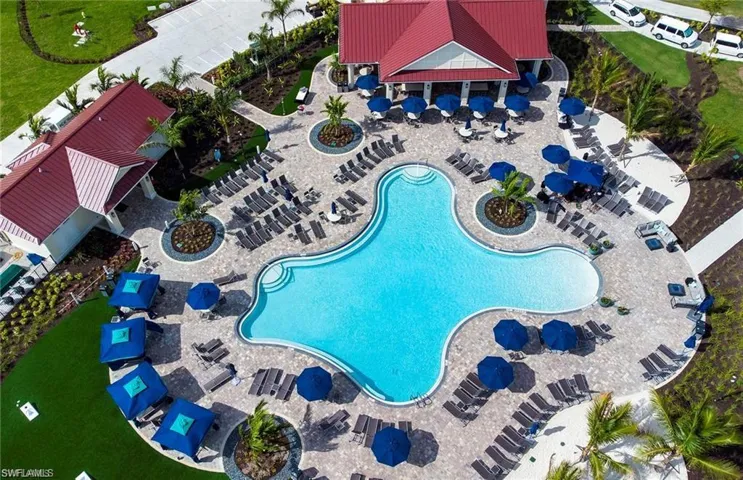 Aerial of pool