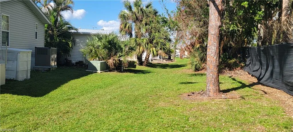 Private view of back yard