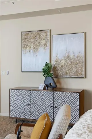 Interior details with carpet floors