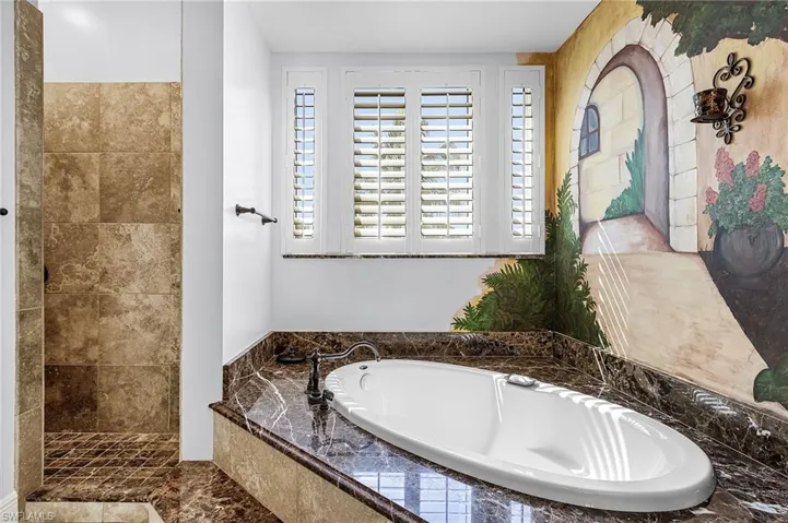 Bathroom featuring a garden tub