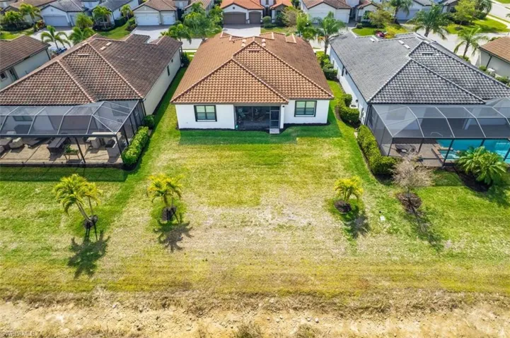 Aerial view of residential area