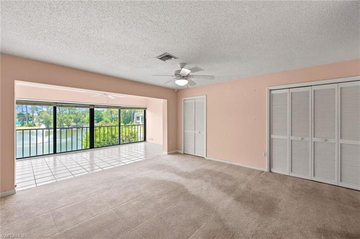 Spacious master bedroom has  extra closet space