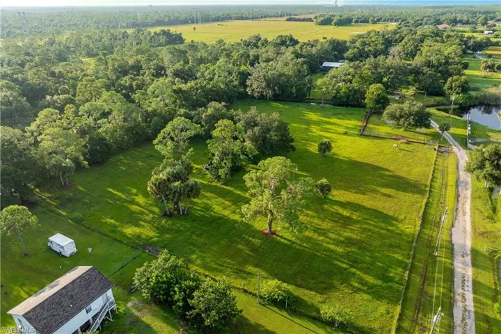 Aerial view with a rural view