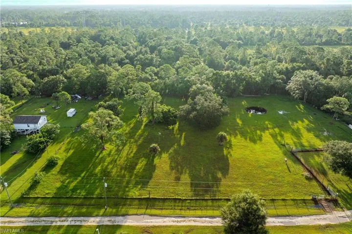 Aerial view with a rural view
