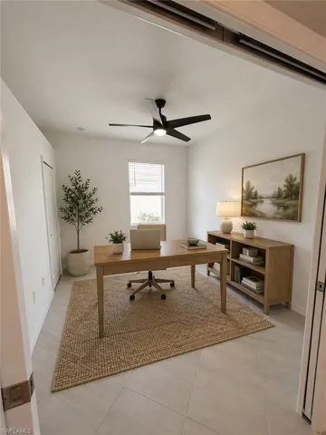 virtually staged office or 3rd bedroom
