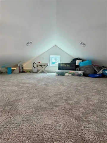 Bonus room with carpet