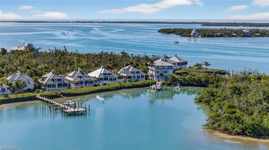 Aerial of Whoopee Bay and past to the ICW