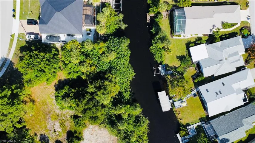 Aerial view of residential area