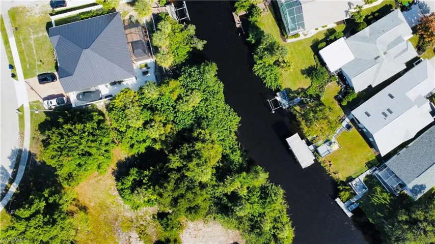 Aerial view of residential area