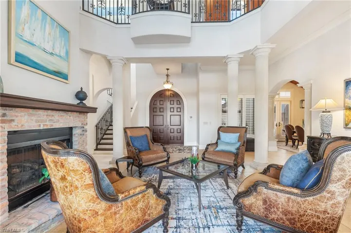 with fireplace