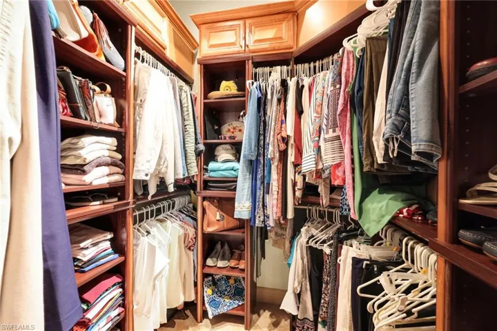 View of walk in closet