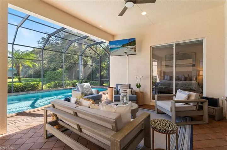 View of patio / terrace surrounded by lush tropical landscape and a lime tree so you can make fresh lemonade or delicious margaritas