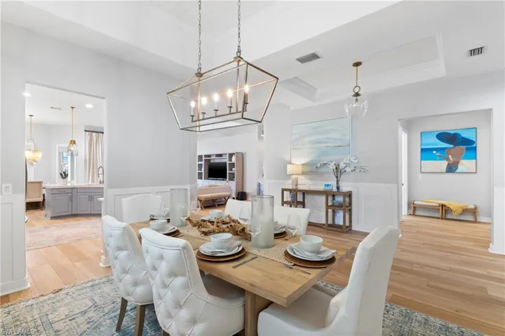 Open Dining space with entry into kitchen