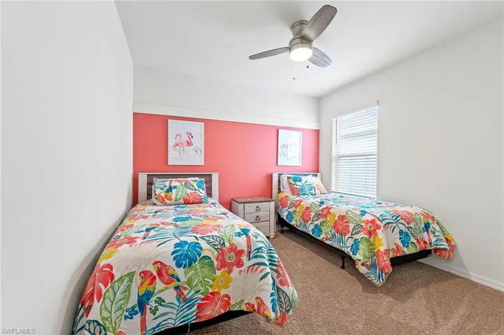 Second BR is big enough for 2 twin beds, a big window and a fan to keep cool