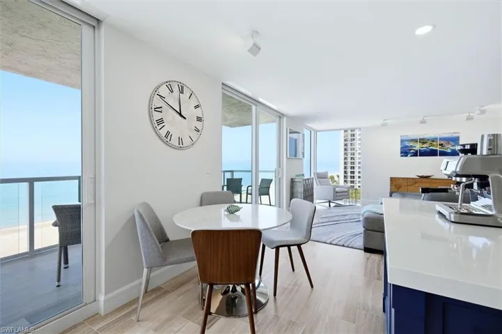 Eat-In Kitchen area with Gulf and Beach Views