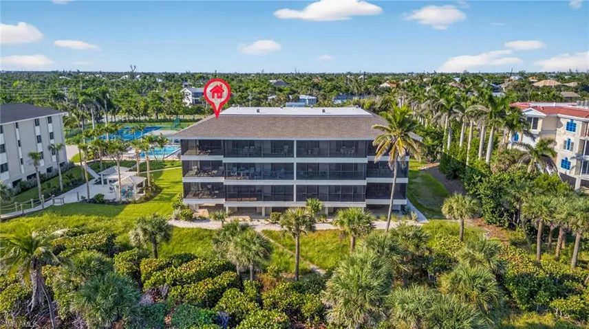 Drone / aerial view of apartment complex
