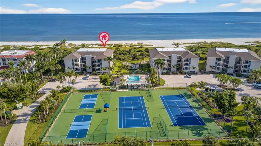 Aerial view of expansive beach