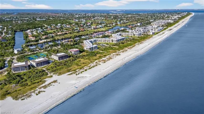 Aerial view of expansive beach