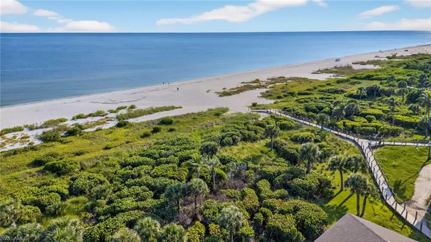 Bird's eye view of unending shoreline