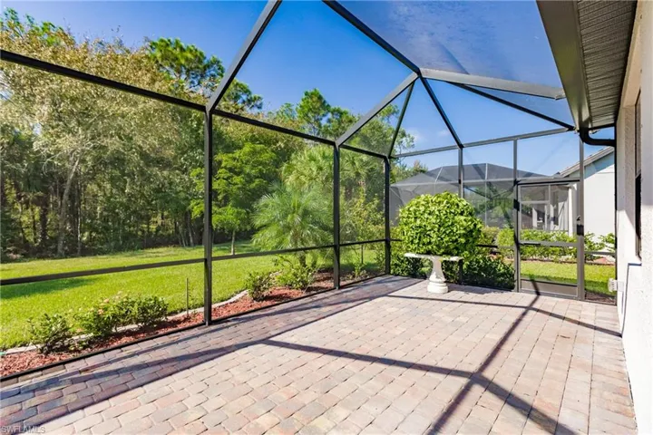 Extended lanai with preserve view