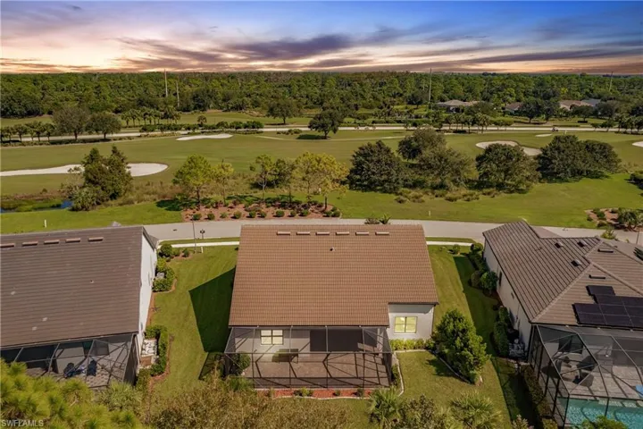 Back of home and golf course