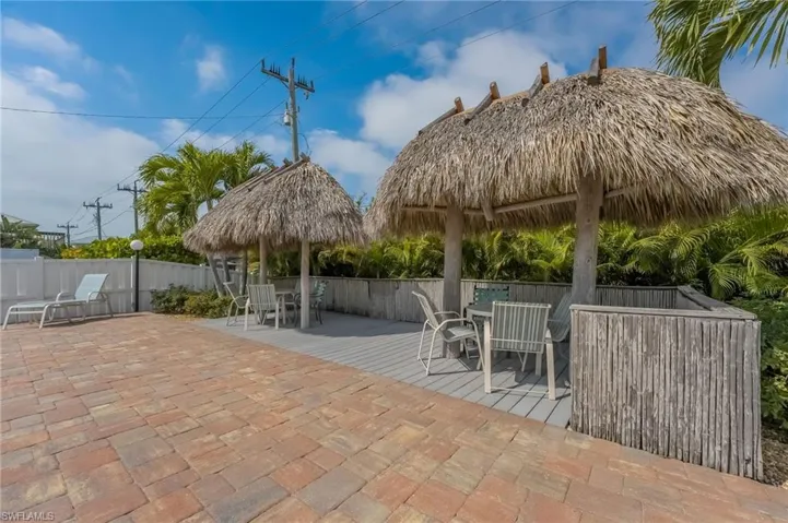 Tiki's at the pool for those that like shade