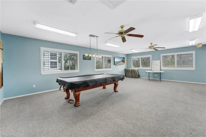 Upstairs community room with kitchen