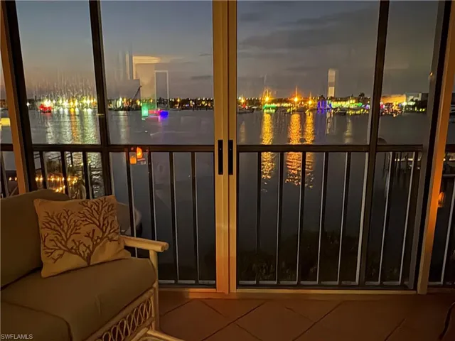 Lights across the Bay at night from the lamia