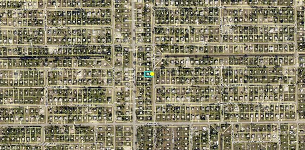 Aerial Map. Illustrating the property's location within a residential grid and displaying surrounding parcels