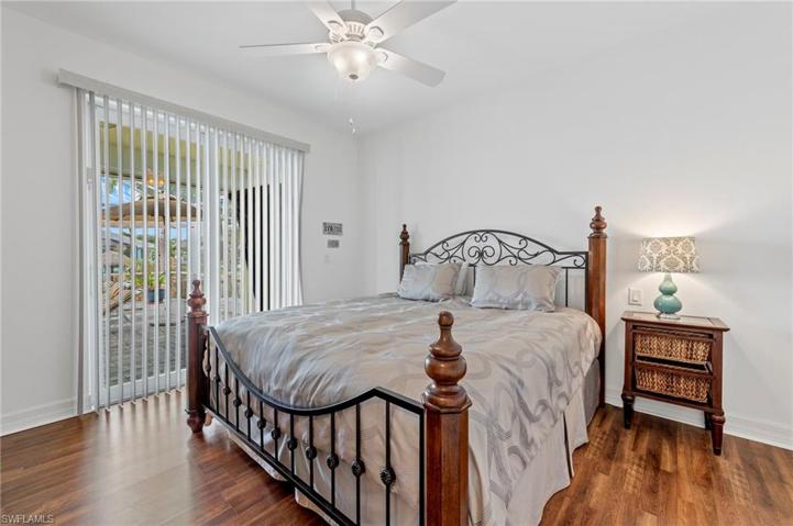 The back bedroom also offers the woodlike flooring which is featured in all bedrooms.