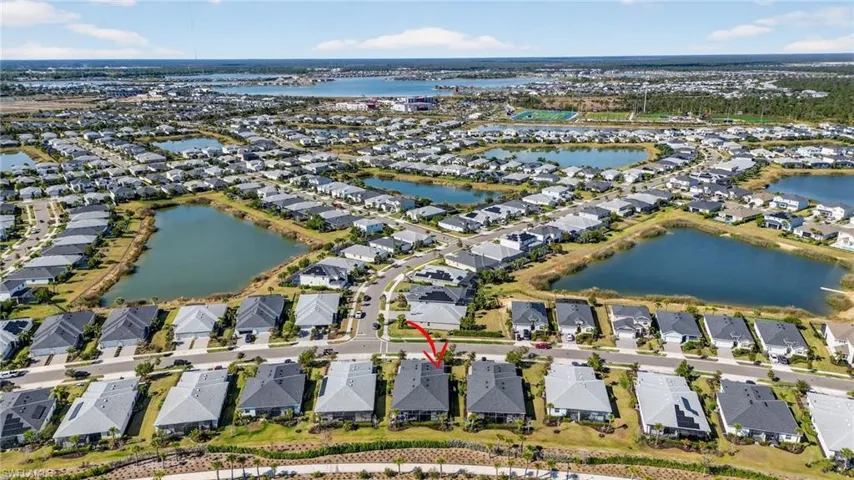 Aerial view of property's location