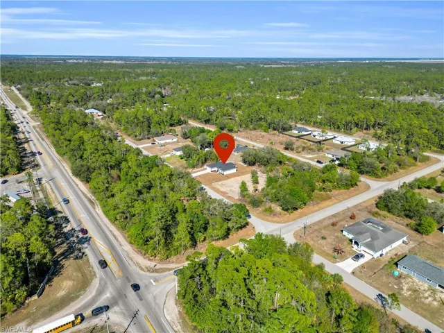 Drone / aerial view of a heavily wooded area