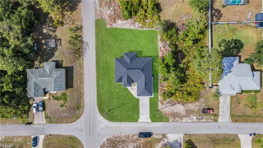 Birds eye view of property