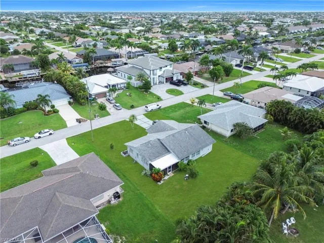 Aerial view of residential area
