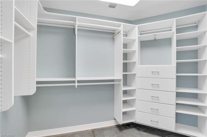 Master walk in closet