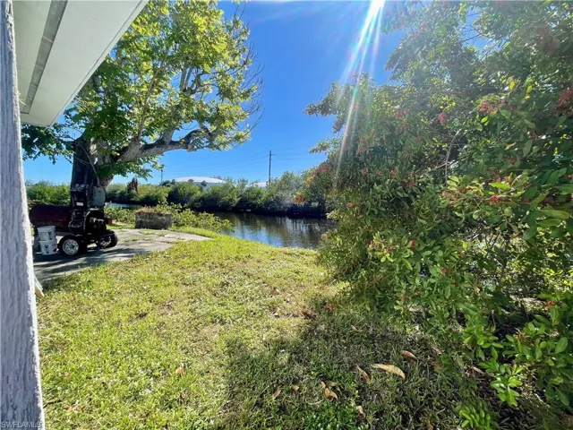 View of yard featuring a water view