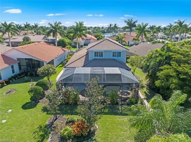 Aerial view of rear of home
